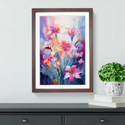 Wildflowers Futurism - Framed Print