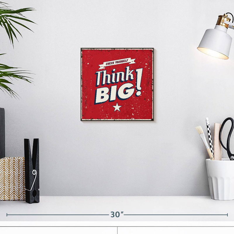 Think Big Typography, 10" H x 10" W