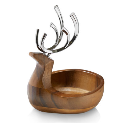 Nambé Reindeer Candy / Nut Bowl