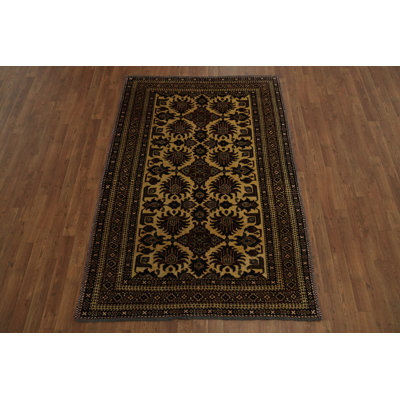 Elegant Geometric Kazak Oriental Area Rug 5x6
