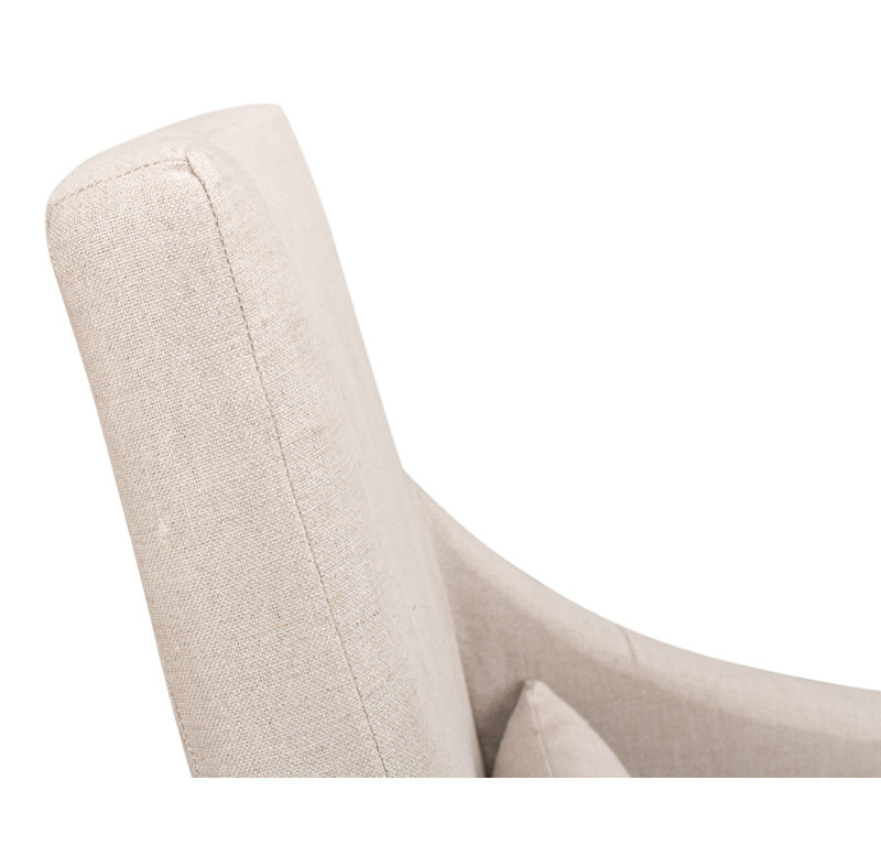 Brera Upholstered Arm Chair, Ivory