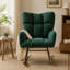 Fauteuil berçant et oscillant rembourré avec tissu-1317277361-1317277363