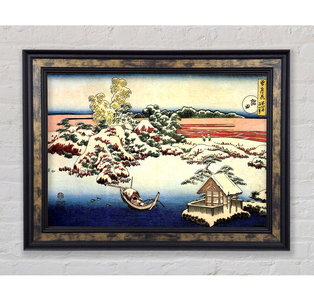 Hokusai Winterlandschaft von Suda - Einzelne Bilderrahmen Kunstdrucke