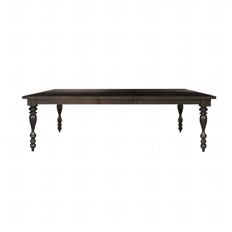 Table de salle à manger à finition brune avec table et chaises d'appoint, 5