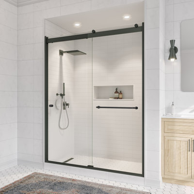 Porte de douche demi-cadre Rotolo l 44 "x H 70"