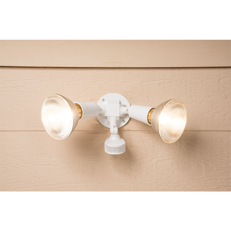 Flood Light with Motion Sensor, White