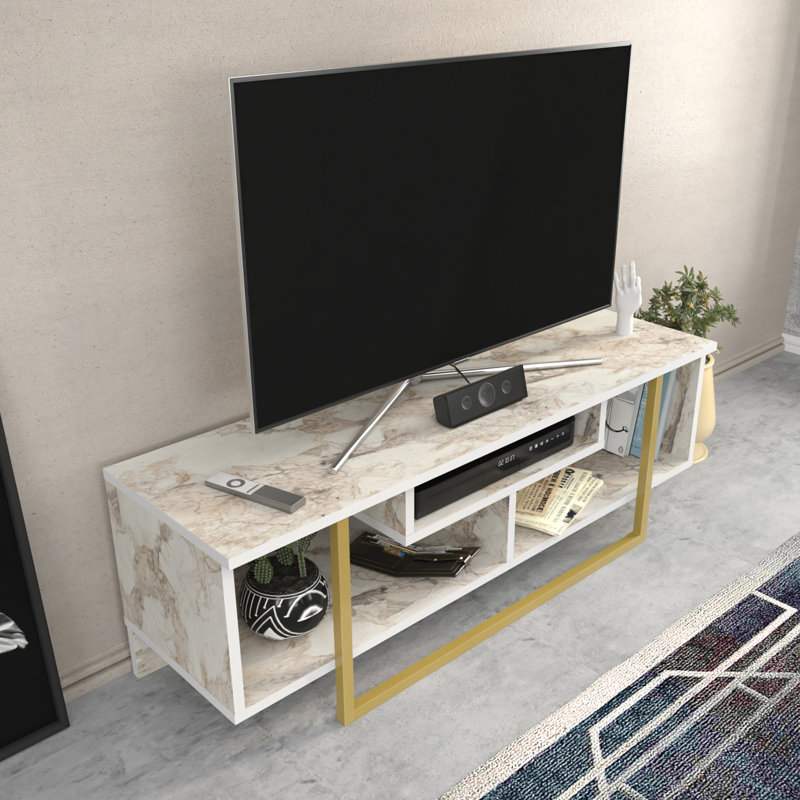 Twila TV Stand for TVs up to 55", Marble/Gold