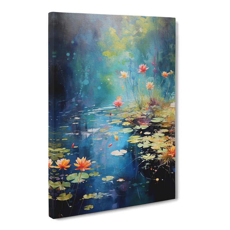 Pond Abstract No.3 - Wrapped Canvas, 50cm H x 35cm W x 3cm D