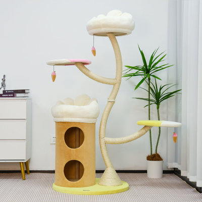Joli cabane dans un arbre pour chats d'intérieur