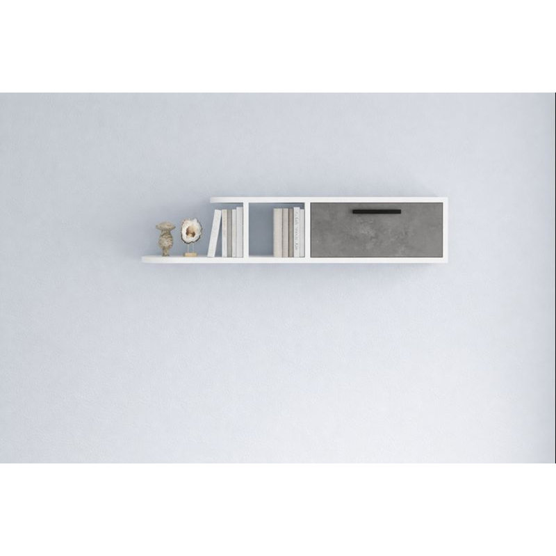 Floating Shelf, Brown/White