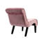 Chaise d'appoint en velours rose moderne Bilmar pour le salon - Rembourrage en mousse doux avec pieds-121075176