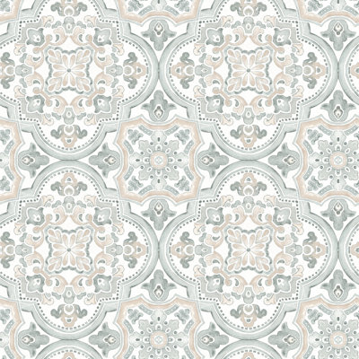 Anieyah Pre-Pasted Damask Wallpaper Roll