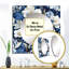 Icy Blue Snowy White Flowers Scenery - Art mural miroir floral carré pour la salle de bain-100991799