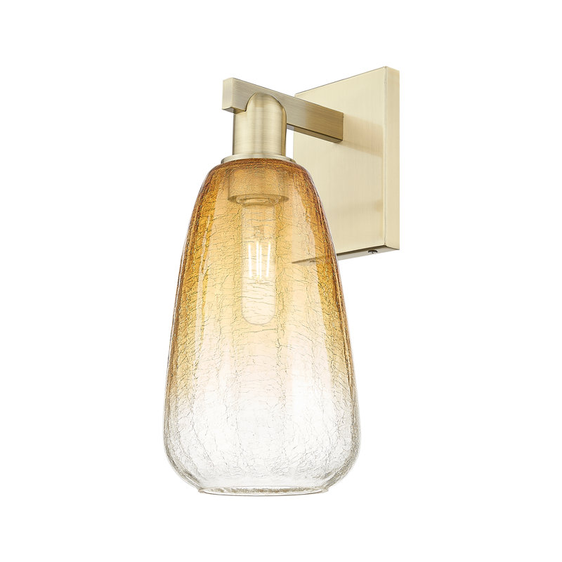 Jacquette - 1 Light Wall Mount Sconce, Amber, Antique Brass