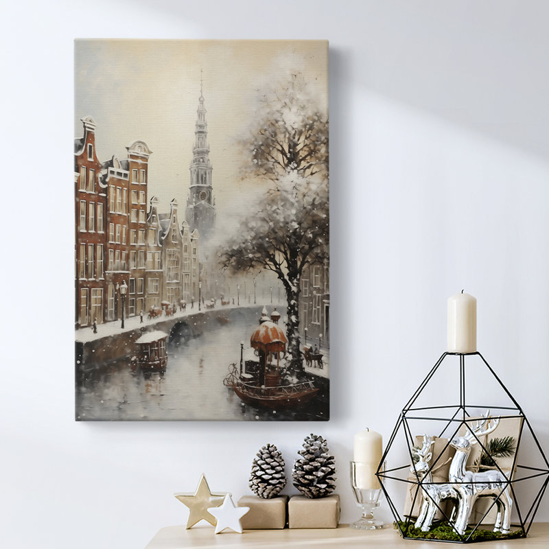 Art des Fêtes de Noël - Toile tendue avec châssis DLXIX, H 27 po x l 18 po