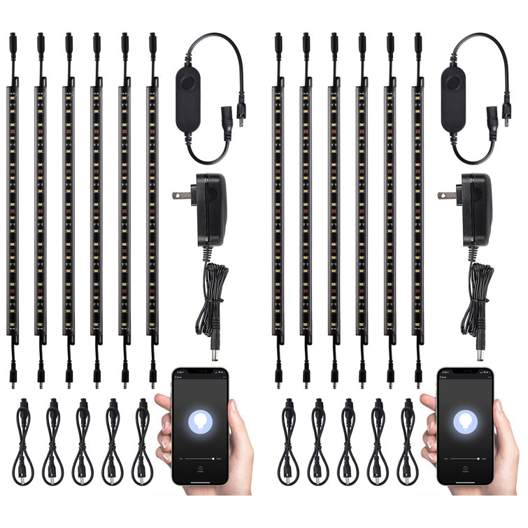 TORCHSTAR LED Safe Lighting Kit, (6) 12 Inch Linkable Light Bars +