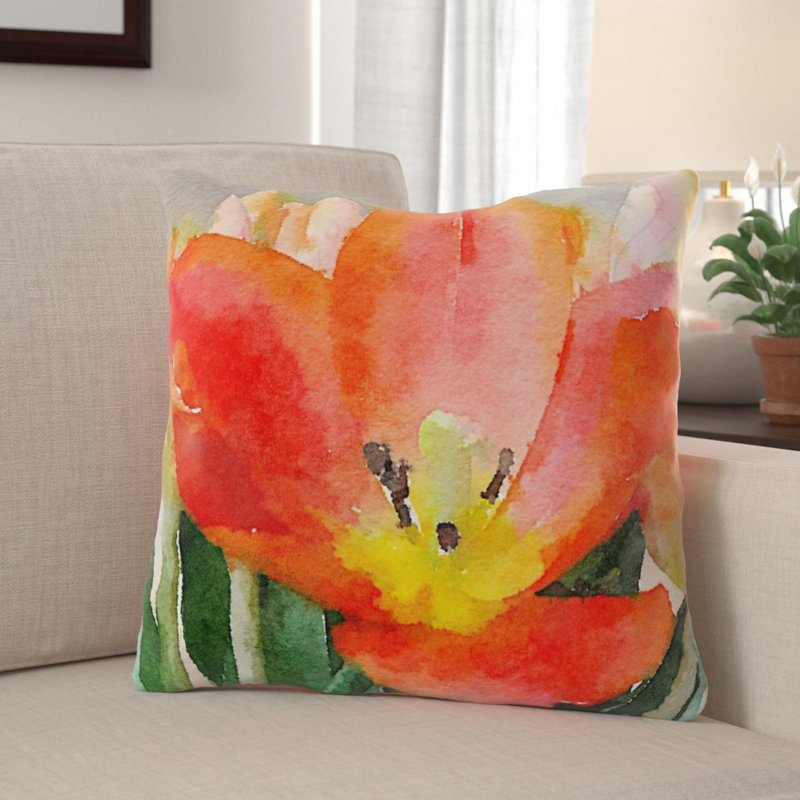 Outdoor Reversible Throw Pillow, Microsuede, Indoor
