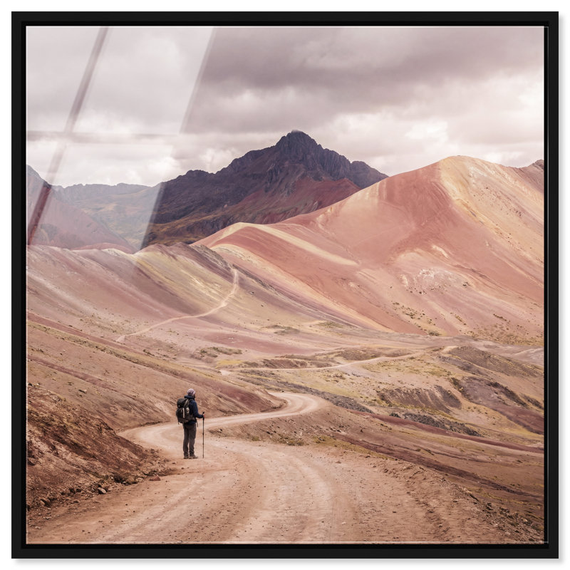 On My Way Print by Oliver Gal, 31" H x 31" W, Black Floater Frame