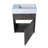 Katrese 10.23 " W Free Standing Wall Mounted 1 Single Vanity Bathroom Vanity With Ceramic Top-732687174