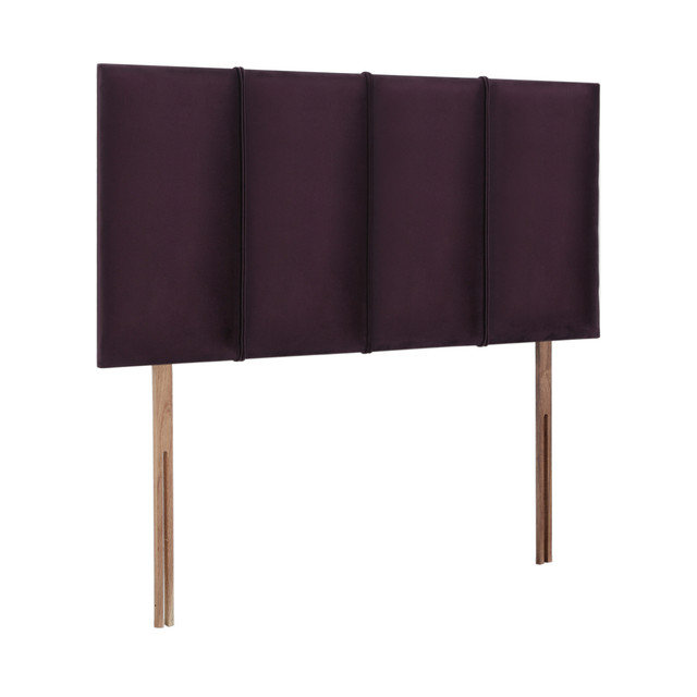 Ealing Upholstered Headboard, Kingsize (5'), Plush Plum, Velvet