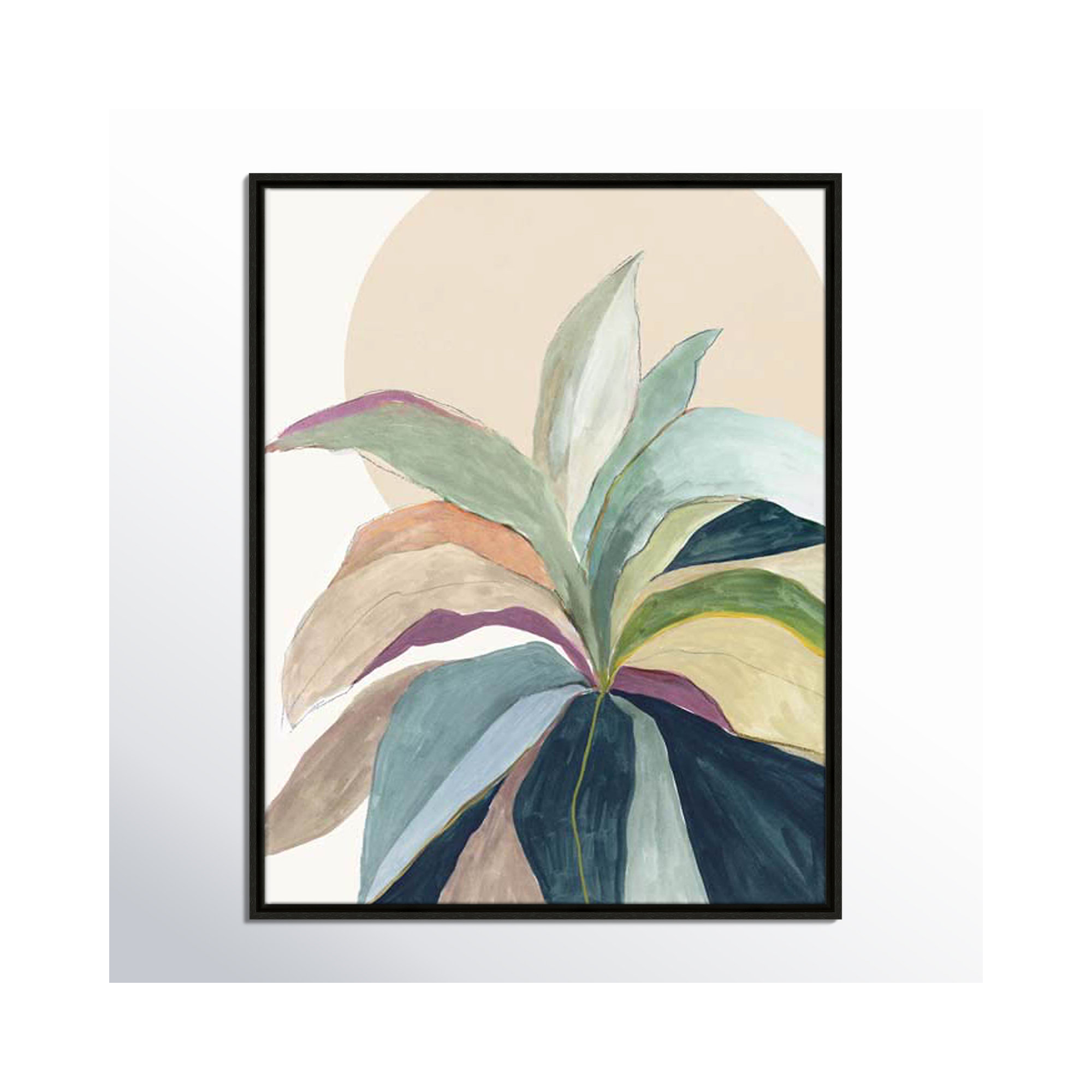 Sherbrooke Sunny Bright Leaves II by Asia Jensen Print, No Mat, Espresso Floater Framed, 29.5" H x 23.5" W x 2" D