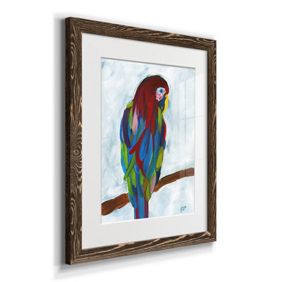 Perroquet tropical - cadre photo, reproduction d'art sur papier
