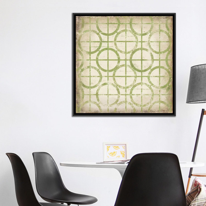 « regency ii », impression sur toile, H 18 po x l 18 po x P 1,5 po, Toile encadrée noire, Pas de tapis