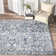 Ingrid Machine Woven Oriental Navy Area Rug