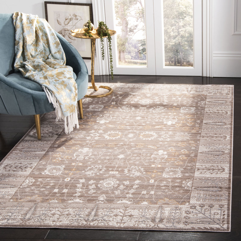 Tapis à motif floral Escoba, Rectangle 8 pi x 10 pi