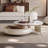 Cream style creative minimalist rotating end table