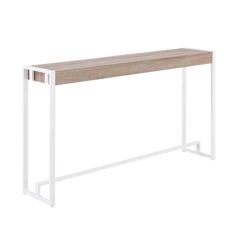 Hermosillo 54'' Console Table, White, Mocha Gray