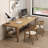 Burlywood Rectangular Solid Wood desks-107285089
