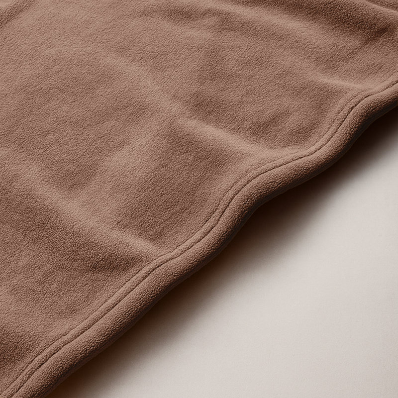 Fairmont Park Solid Color Lightweight, Warm Breathable, Soft Sherpa Fleece Blanket, Camel, Super King 270cm x 230cm