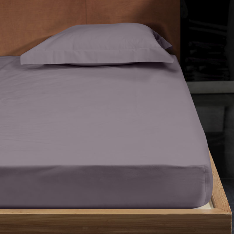 Raffaello Sateen Fitted Sheet, Thistle, California King
