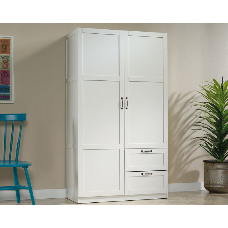 Rosielee 2 -Drawer Accent Cabinet, White/Silver