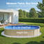 Doublure de piscine ovale à chevauchement-111405723