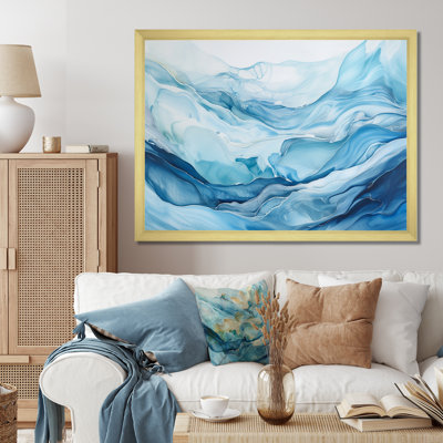 «White and Blue Glacier Charm», reproduction d'art sur toile