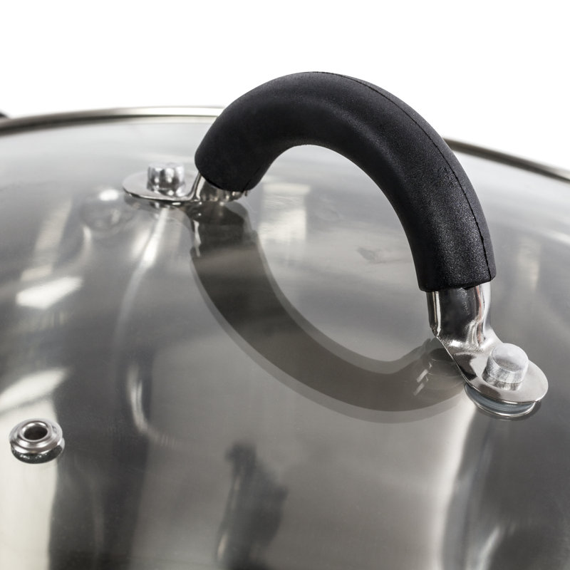 Tower Essential 6L Stainless Steel Round Dutch Oven