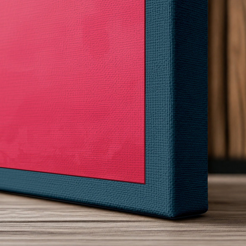 Curves in Motion Geometric - Wrapped Canvas, 18x12 - 45.7 x 30.5 cm, Teal Border