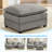 118" Oversized Modular Sectional with Double-Layer Cushions & Ottoman-1031204876