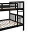 Lit double superposé au-dessus d'une chambre d'amis, fabrication de haute qualité, lit supérieur avec garde-corps, tête de lit inférieure, gain de place pour les invités supplémentaires en soirée pyjama, finition, structure en pin, tête de lit et, non