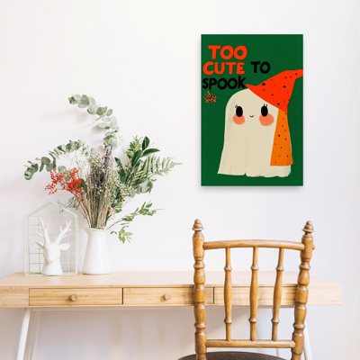 Charming Ghost Whimsy Abstract Contemporary Autumn Landscape Wall Art Print by Treechild - Wrapped Canvas Print