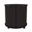 Table de bout cylindrique avec station de charge et rangement pour porte coulissante