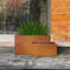 Ensemble de pots à fleurs longs rectangulaires en béton léger avec trous de drainage L 31,4 po et 23,6 po Wurster-890399299
