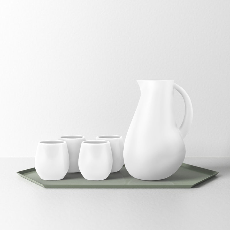 Borgen 5 - Piece Beverage Serving Set, Chalk