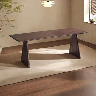Table de salle à manger naturelle en bois massif