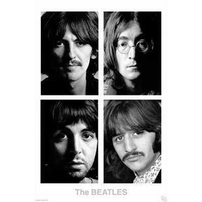  Officially Licensed Beatles White Album Cover Black & White 24 x 36 Inch Art Poster - Decorative Print - Poster Paper - Ready to Frame