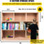 Armoire de rangement à 8 sections pour la classe, tablettes de contreplaqué de 36 pouces de hauteur avec rangement pour enfants d'âge préscolaire et livres