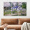 «Vintage Impressionist Landscape: Van Gogh Village House», reproduction d'art sur toile tendue 3P
