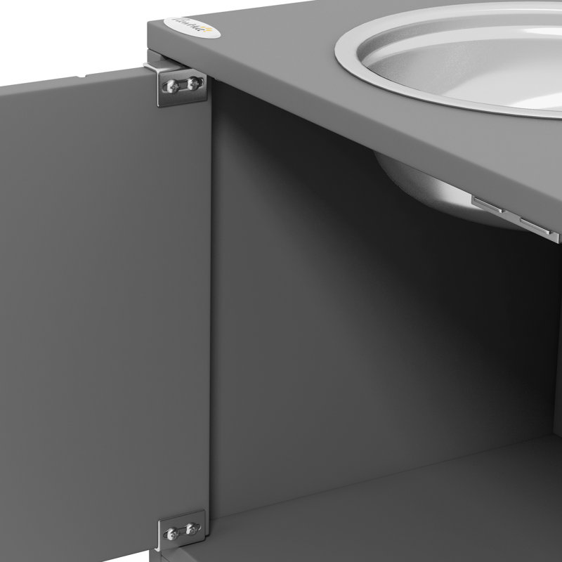 Dog Bowls for Large Dogs Pet Feeding Station with Stand, Gray